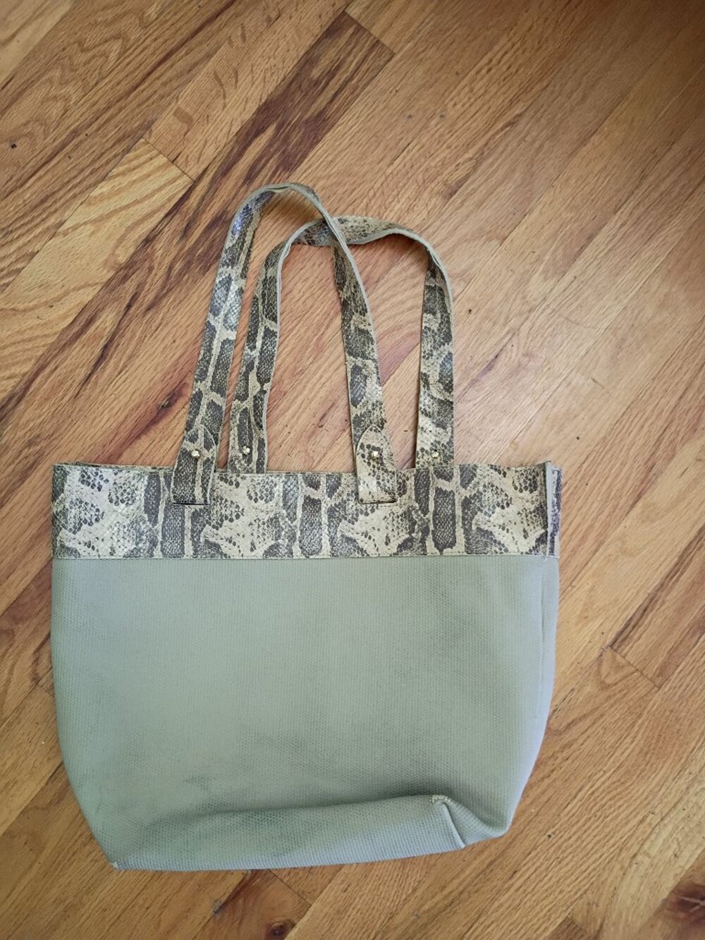 Furla Italy snake print leather medium tote bag